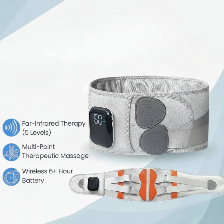 Lumbar Support Belt with Heat and Massage Features