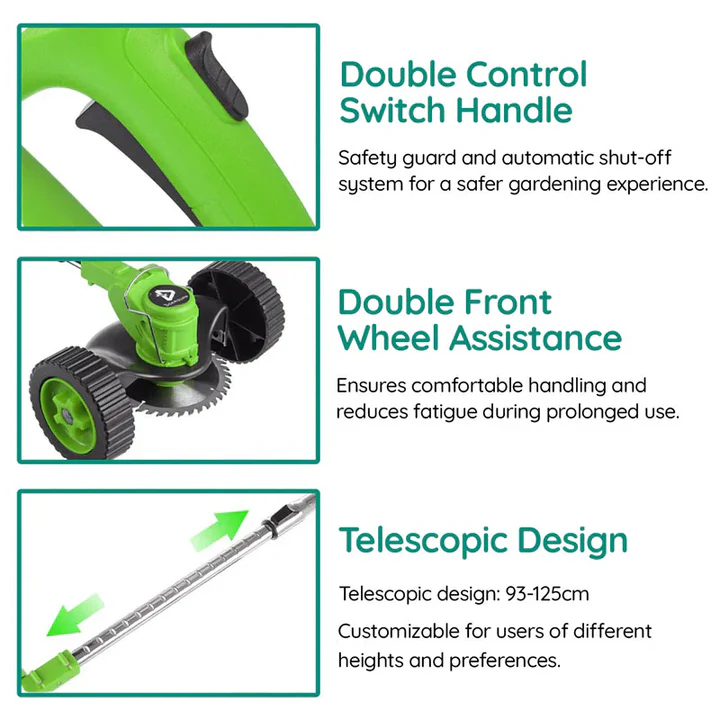 Electric Cordless Grass Trimmer Battery Operated Powerful