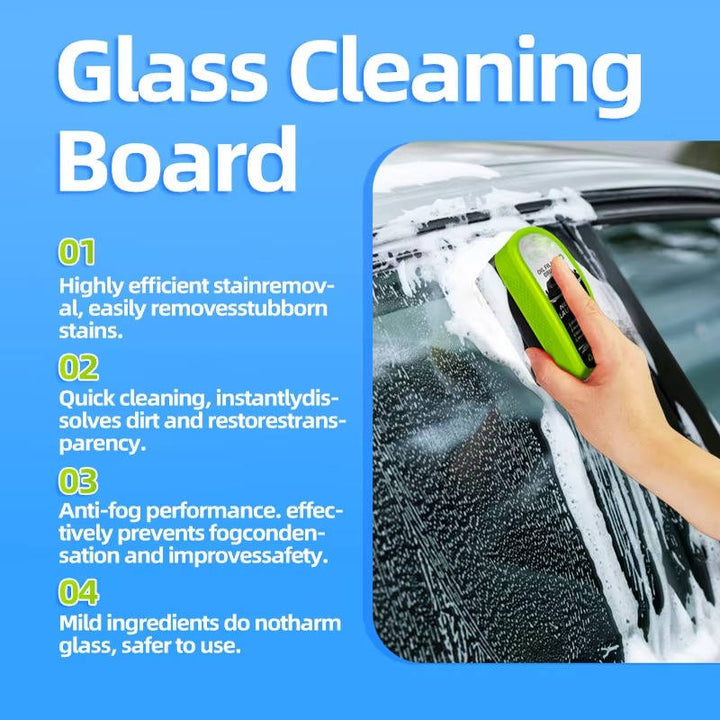 Car Window Glass Cleaner with Oil Film Brush Automotive Cleaning Tool