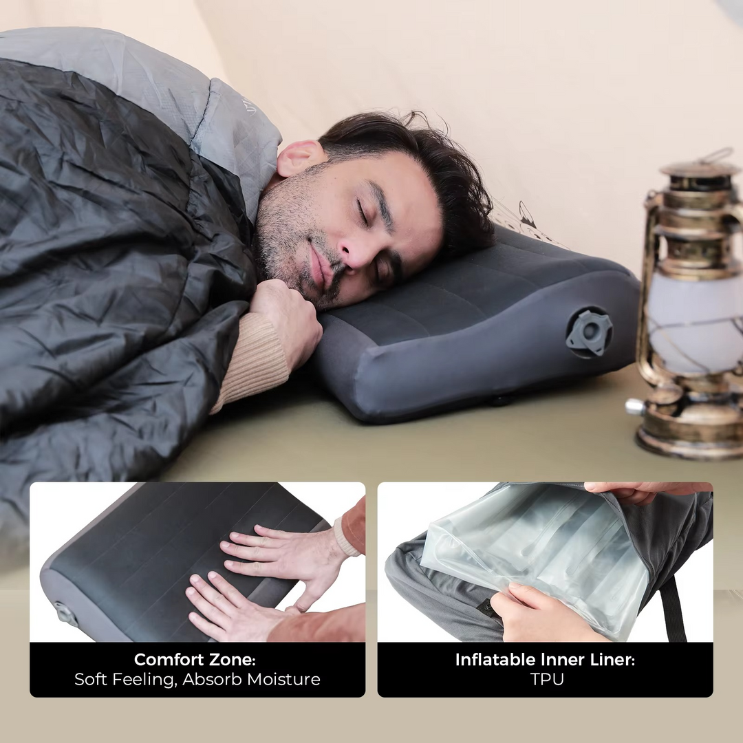 Inflatable Camping Pillow Lightweight Portable Design