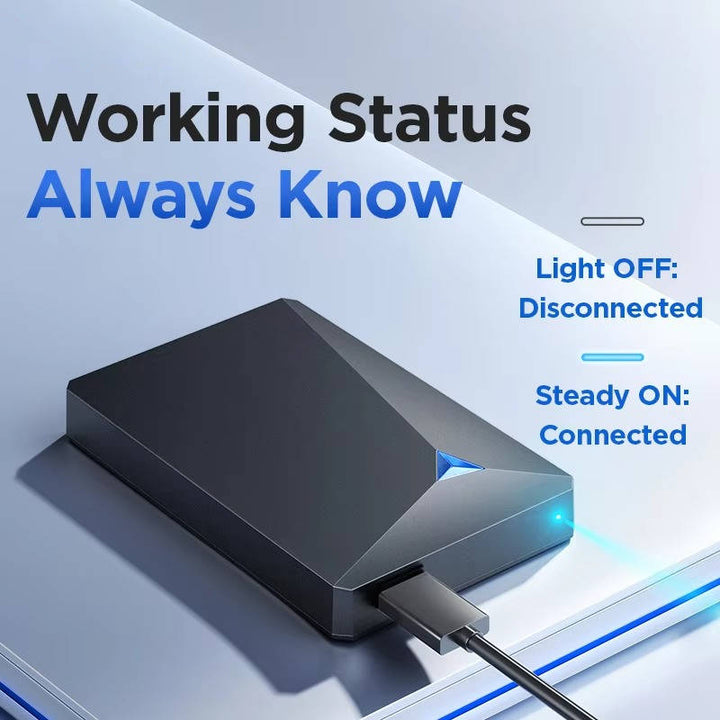 External Hard Drive Portable USB High Speed HDD Storage