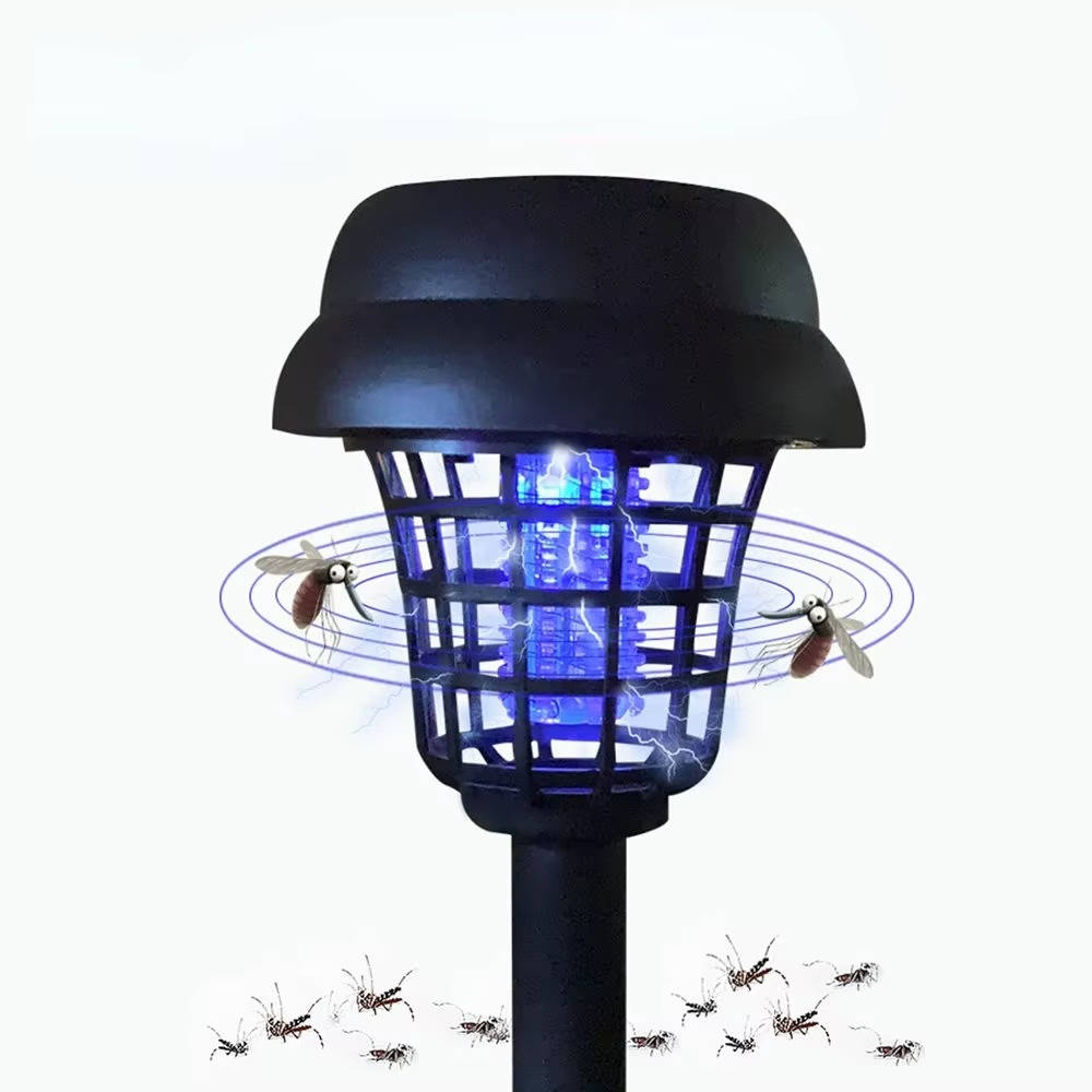 Outdoor Solar Bug Zapper Mosquito Trap Lamp for Patio and Backyard