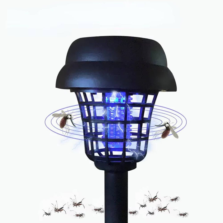 Outdoor Solar Bug Zapper Mosquito Trap Lamp for Patio and Backyard