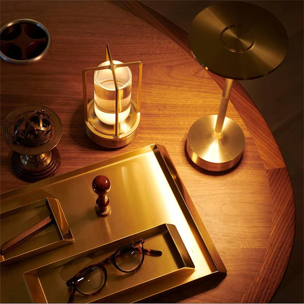 Table Lamp with Crystal Base Touch Dimmer Waterproof Design