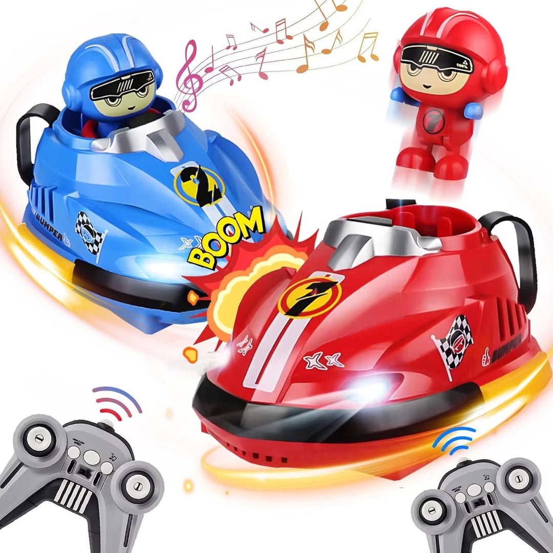 Kids Remote Control Bumper Cars with Ejecting Drivers Set - Lenila