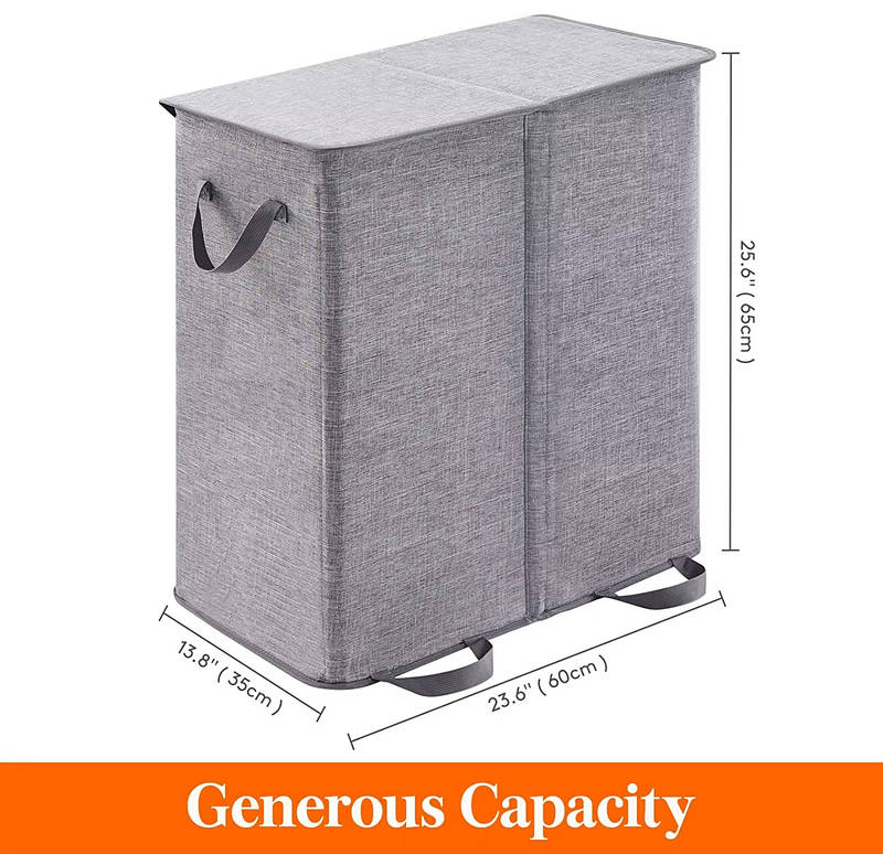 Large Laundry Hamper Basket Foldable with Removable Bags and