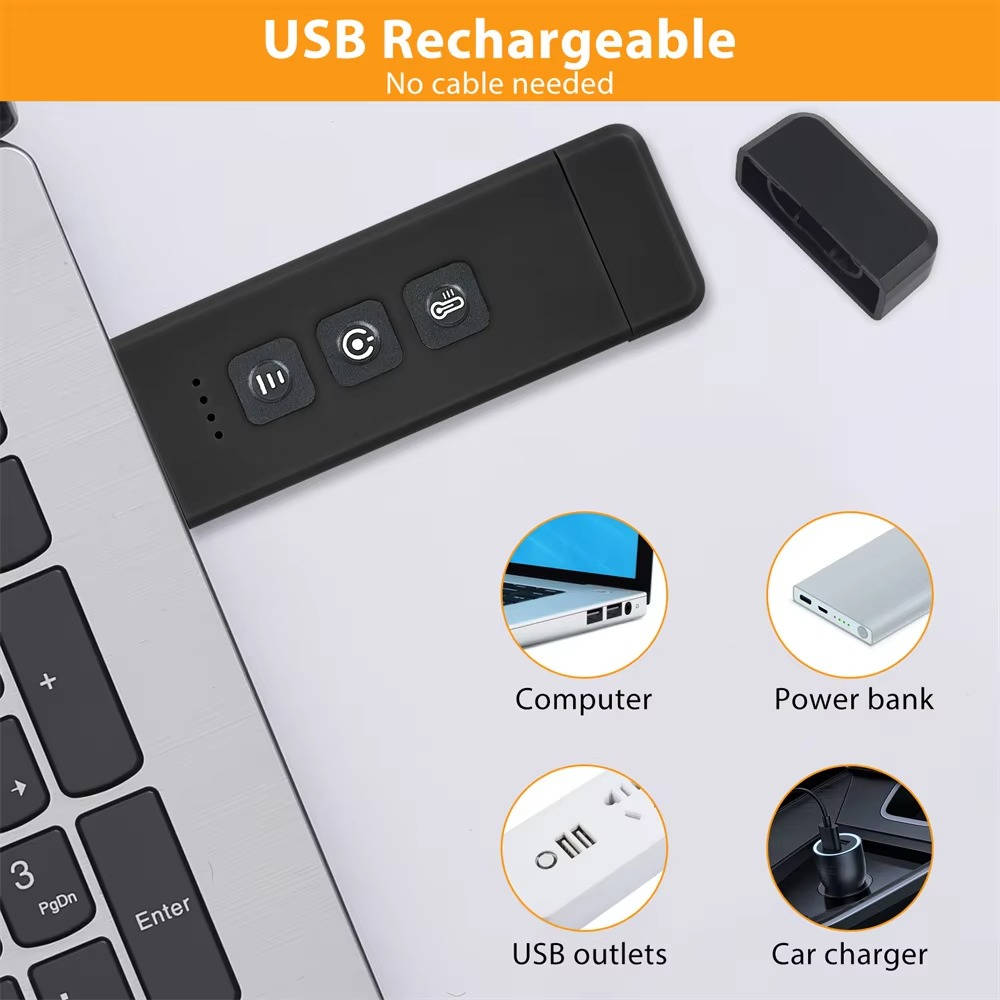 USB Rechargeable Clip-On Mini LED Reading Lamp with Timer