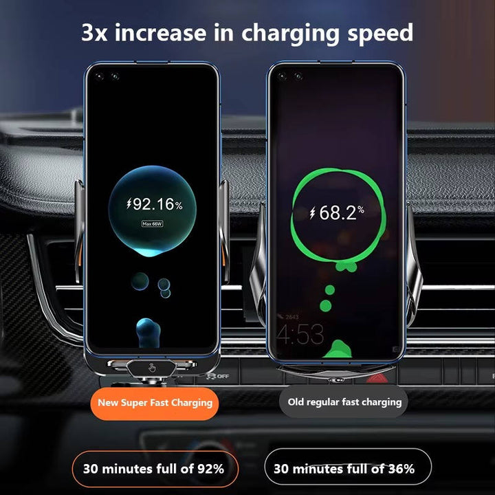 Wireless Car Charger Phone Mount with Auto Clamping Fast Charging