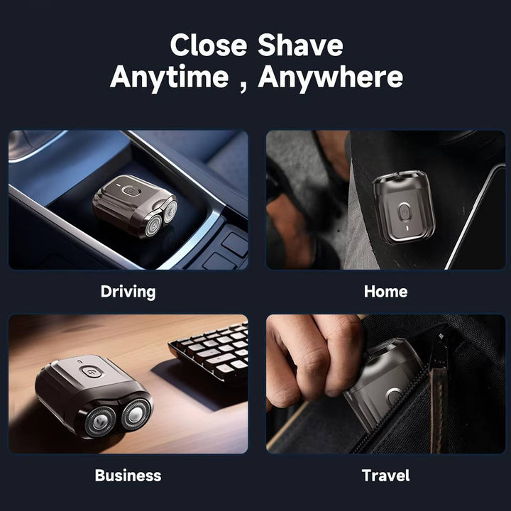 Mens Electric Shaver Waterproof Rotary USB Rechargeable