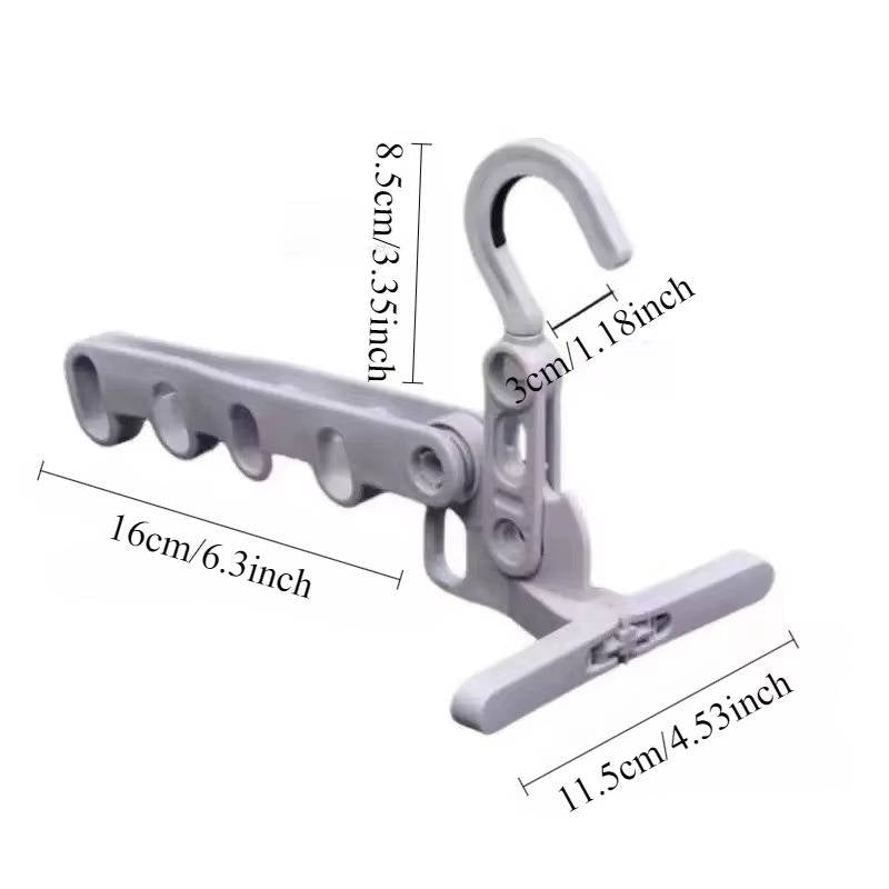 Portable Wall-Mount Clothes Hanger Space-Saving Design