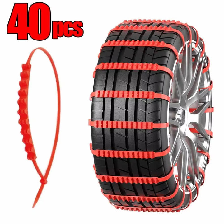 Universal Tire Snow Chains for Car and Truck Anti-Skid Emergency Use
