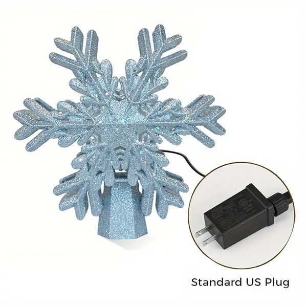 LED Snowflake Projector Christmas Tree Topper Decorative