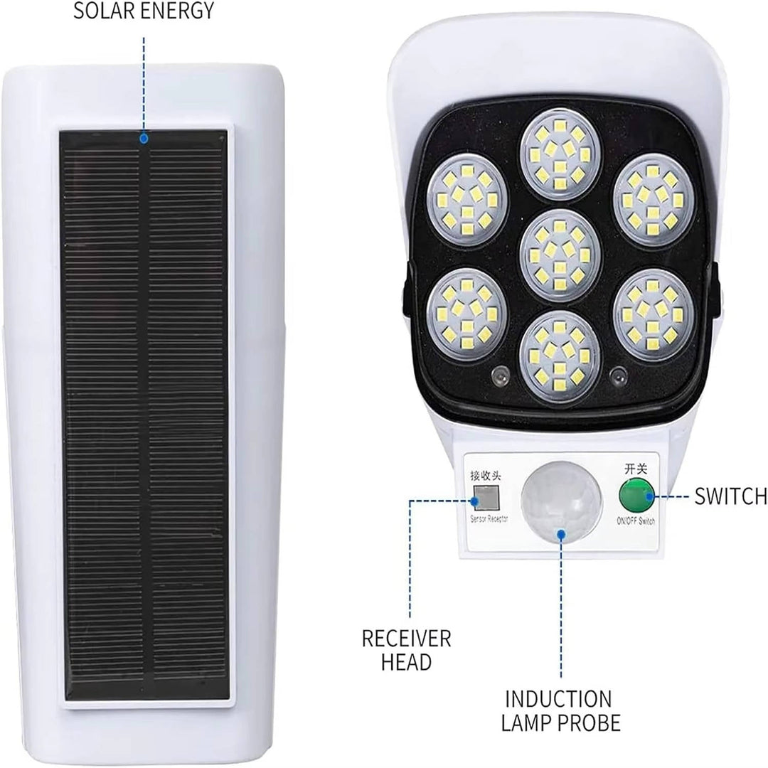 Wireless LED Solar Motion Sensor Floodlight Outdoor Waterproof IP65