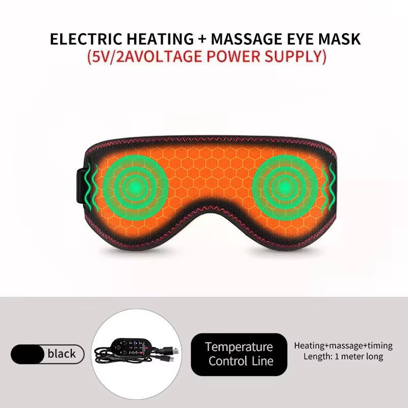 Heated Eye Mask with Adjustable Heat Levels for Dry Eyes and