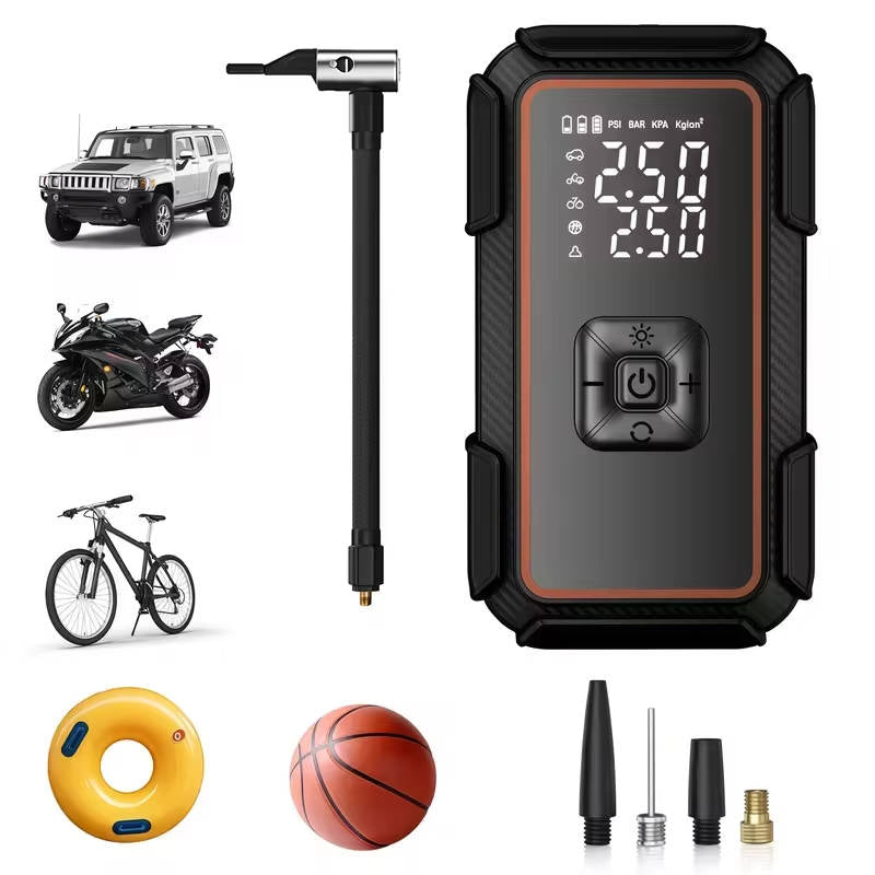 Portable Car Jump Starter with Air Compressor and LED 16800mAh