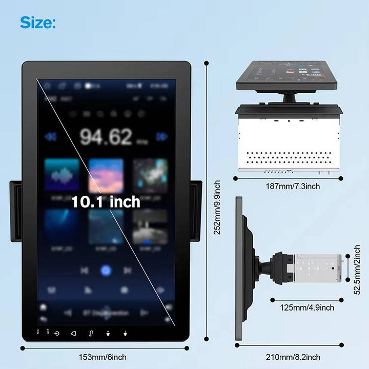 Car Stereo with Rotating Touch Screen Bluetooth and Backup Camera