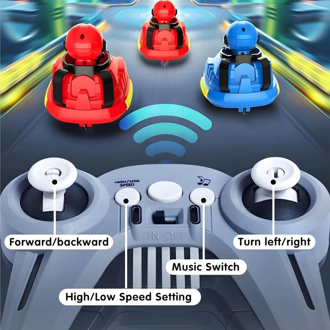 Kids Remote Control Bumper Cars with Ejecting Drivers Set