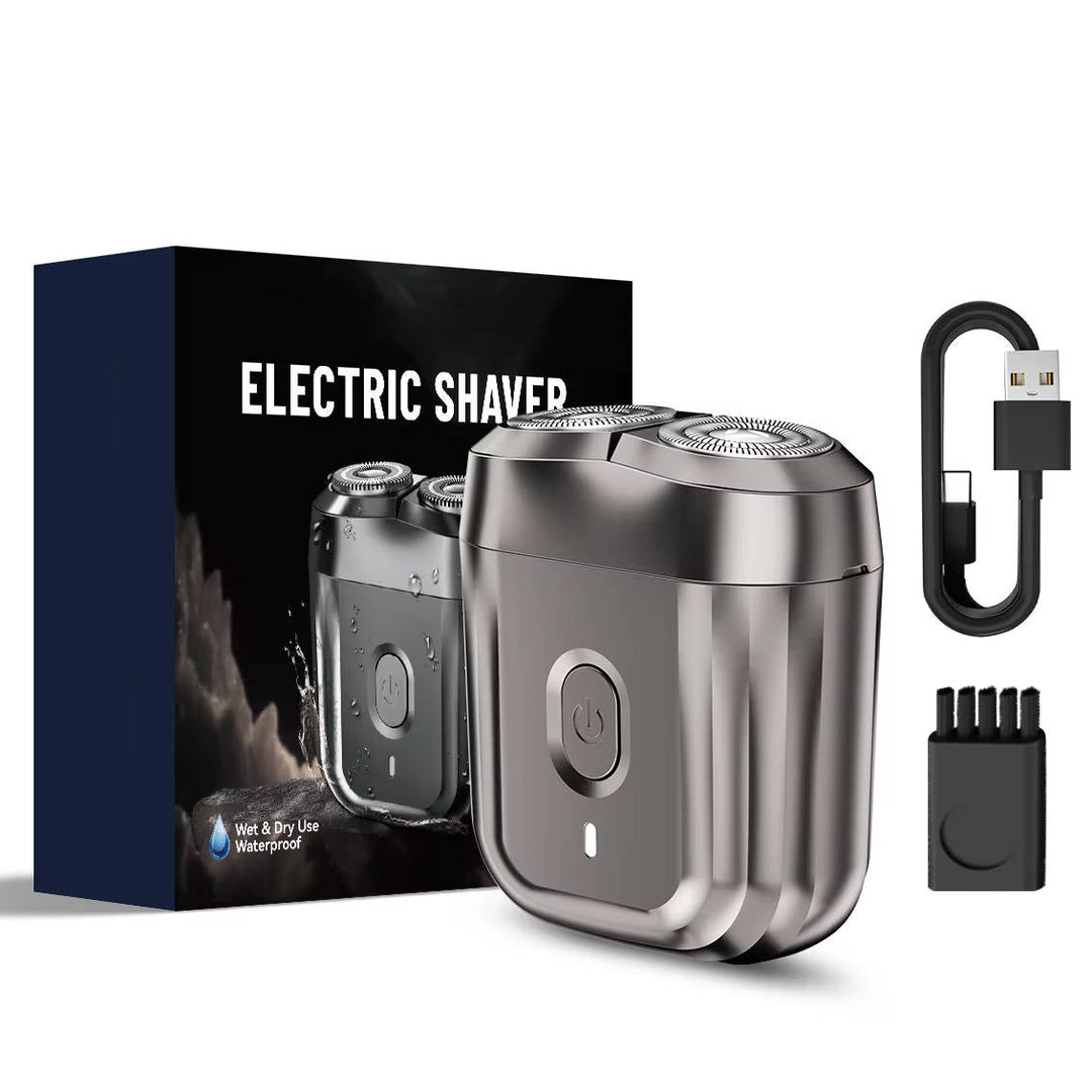 Mens Electric Shaver Waterproof Rotary USB Rechargeable