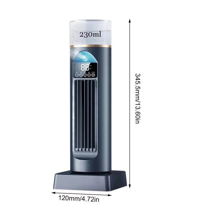 Portable Air Conditioner Bladeless Tower Fan with Water Tank and