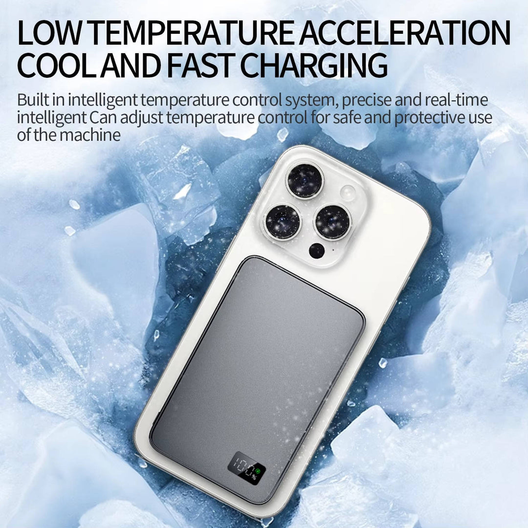 Wireless Magnetic Power Bank Aluminum Ultra Thin Portable Charger