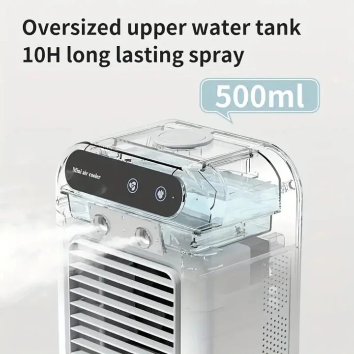 Portable Rechargeable Air Conditioner with Mist Spray