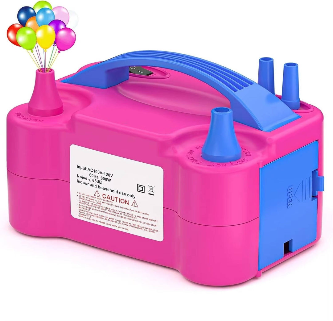 Portable Electric Balloon Pump Dual Nozzle 600W Inflator
