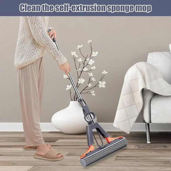 Kitchen Sponge Mop with Absorbent Head