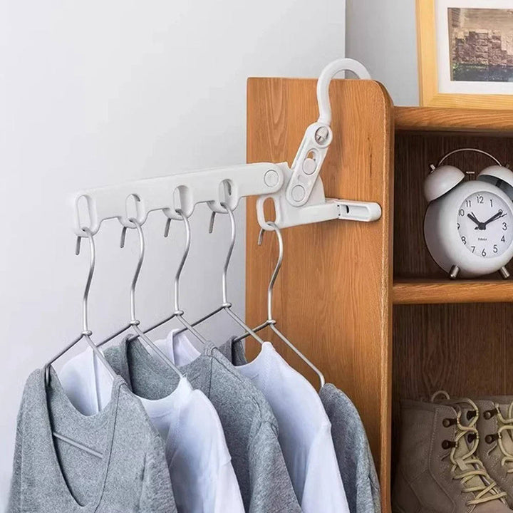 Portable Wall-Mount Clothes Hanger Space-Saving Design