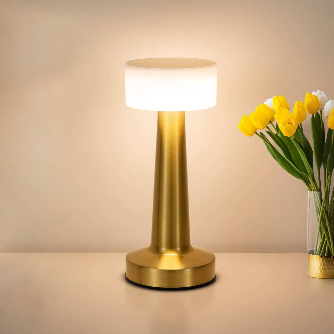Cordless Table Lamp with Rechargeable Battery Metal Accent Ambient - Lenila