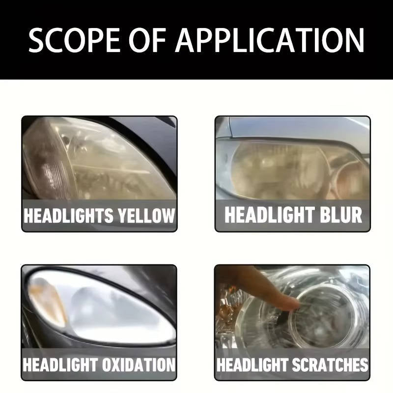 Headlight Restoration Repair Kit Instant Clear No Polishing Required