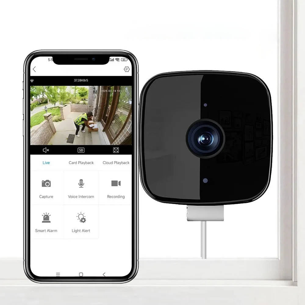 Indoor Wi-Fi Security Camera with Night Vision Two-Way Audio - Lenila