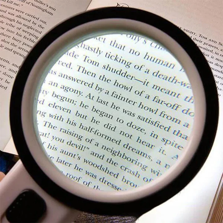 Optical Magnifier with LED Handheld Compact Design