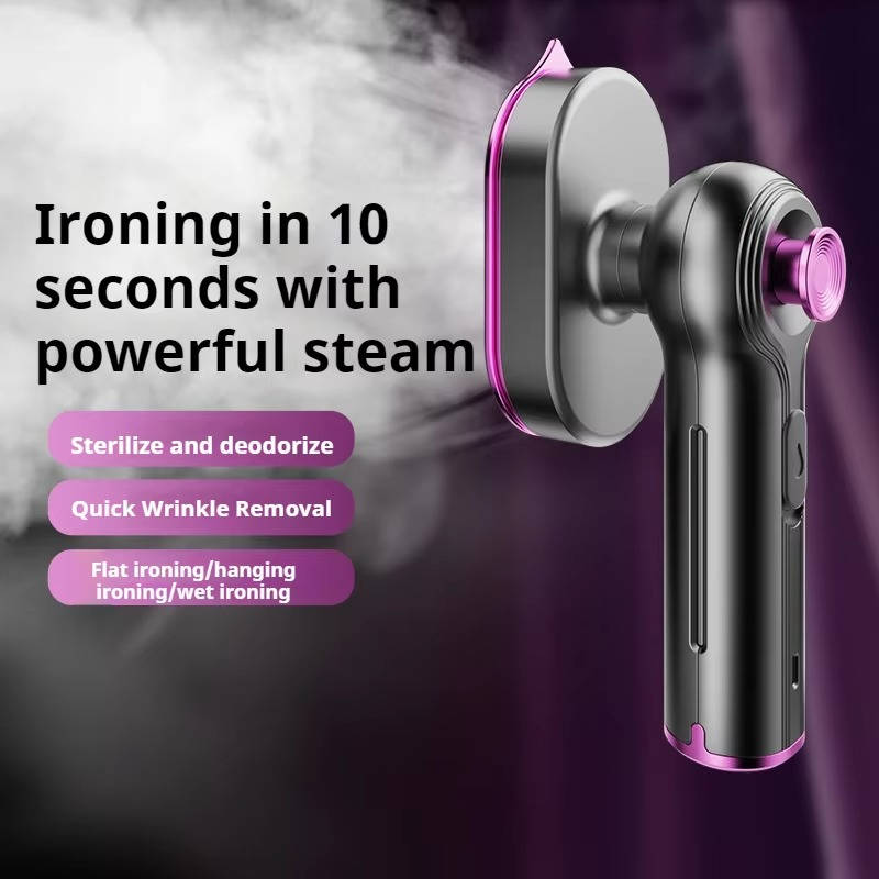 Travel Garment Steamer Rotating Handle Fast Heat Visible Tank