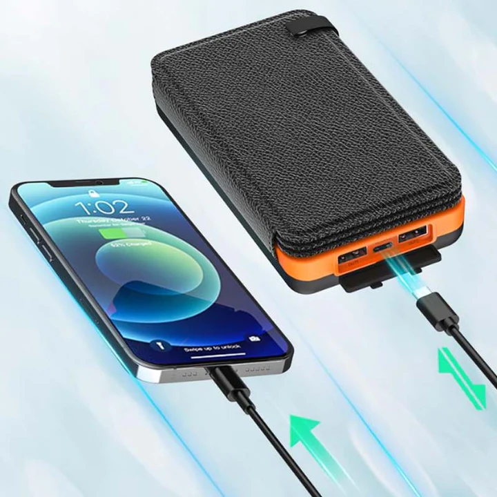 High-Capacity Solar Power Bank Portable USB