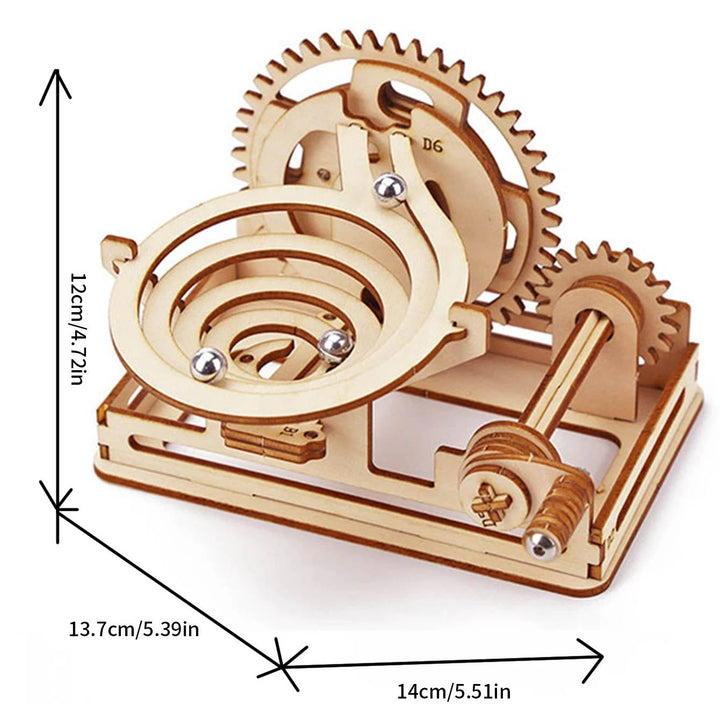 Adult Wooden Marble Run 3D Puzzle Mechanical Building Kit