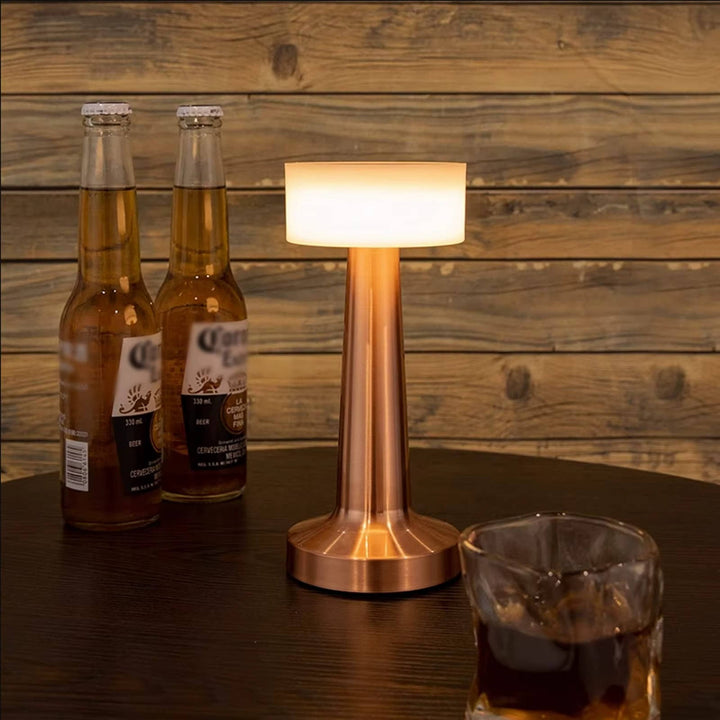 Cordless Table Lamp with Rechargeable Battery Metal Accent Ambient