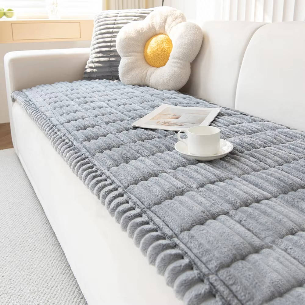 Pet Couch Cover Soft Fuzzy Non-Slip Washable Furniture Protector