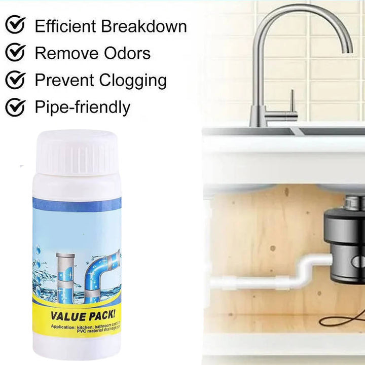 Drain Cleaner with Fast-Acting Foam Formula for Kitchen and Bathroom