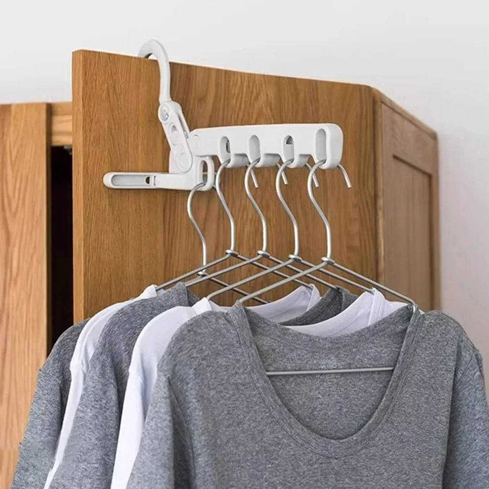 Portable Wall-Mount Clothes Hanger Space-Saving Design