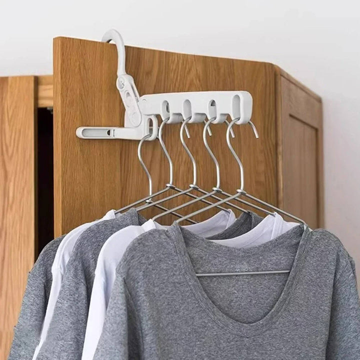 Portable Wall-Mount Clothes Hanger Space-Saving Design