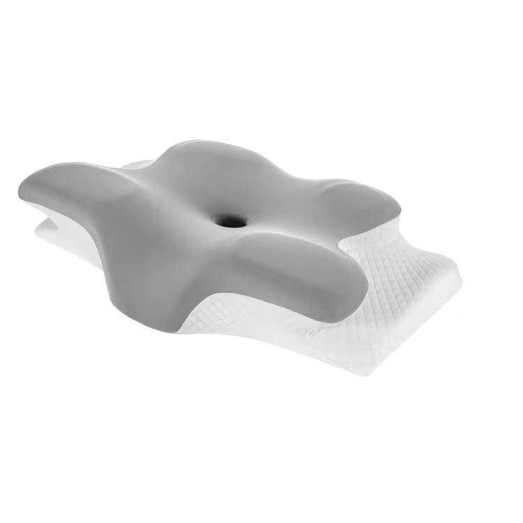 Ergonomic Memory Foam Neck Pillow with Cooling Ice Silk Case