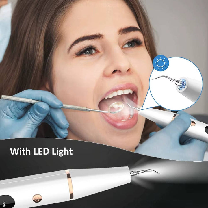 Electric Dental Calculus Remover Kit Adjustable Modes with LED