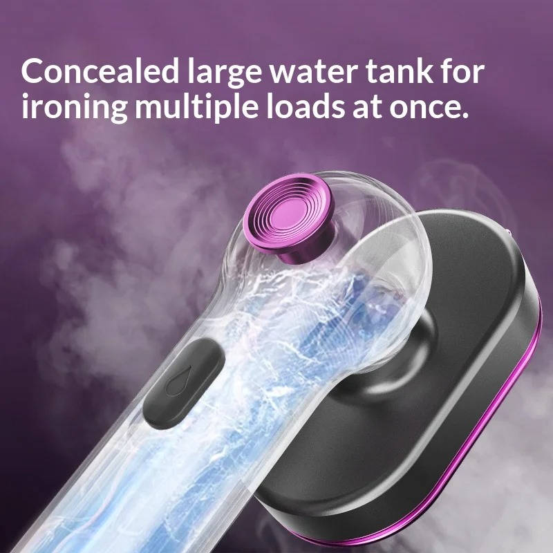 Travel Garment Steamer Rotating Handle Fast Heat Visible Tank