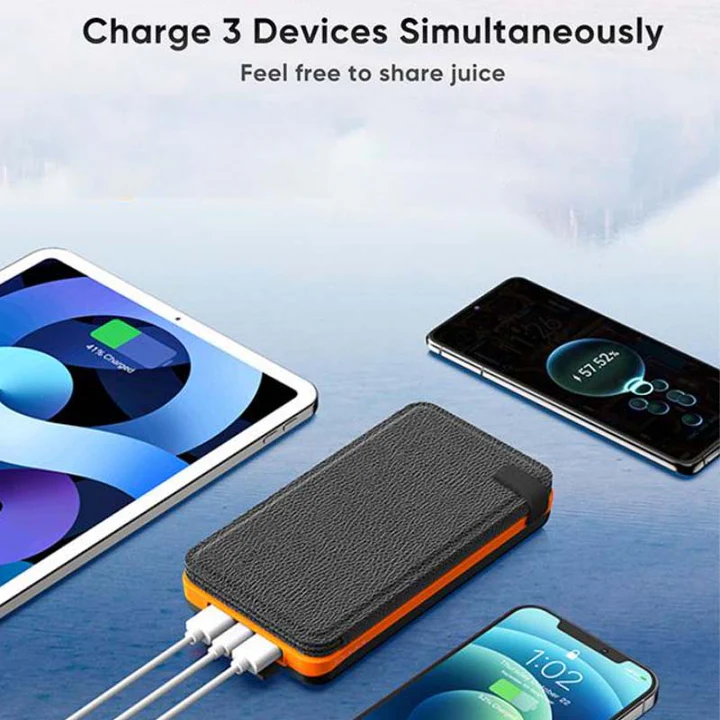 High-Capacity Solar Power Bank Portable USB