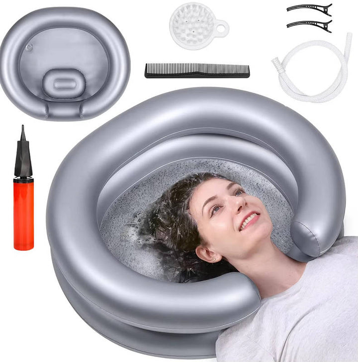 Portable Shampoo Basin with Neck Support for Elderly Kids and