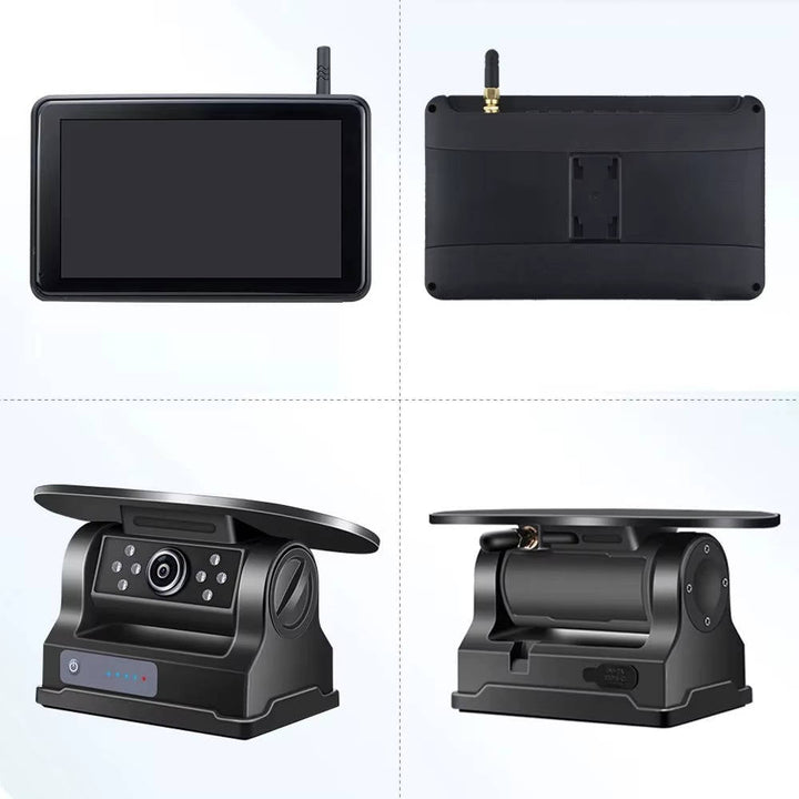 Wireless Backup Camera Kit with Solar Panel HD 1080P Monitor