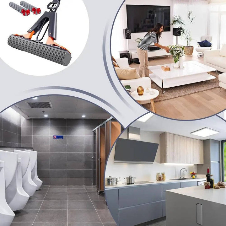 Kitchen Sponge Mop with Absorbent Head