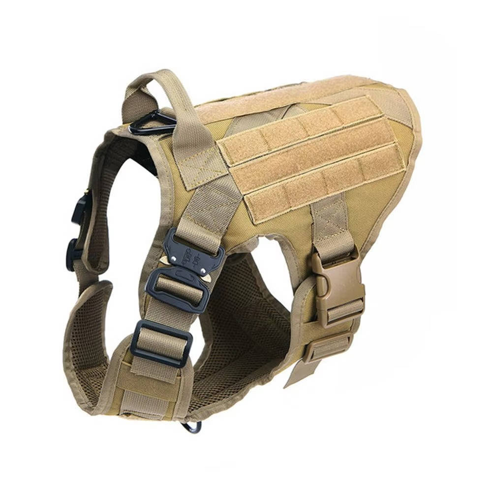 Adjustable Tactical Dog Vest Harness with Collar and Leash for Medium