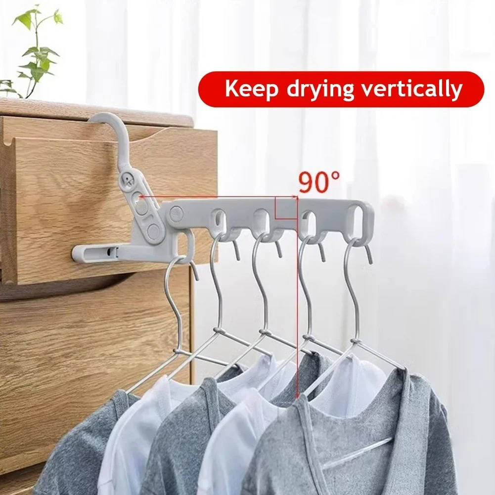 Portable Wall-Mount Clothes Hanger Space-Saving Design