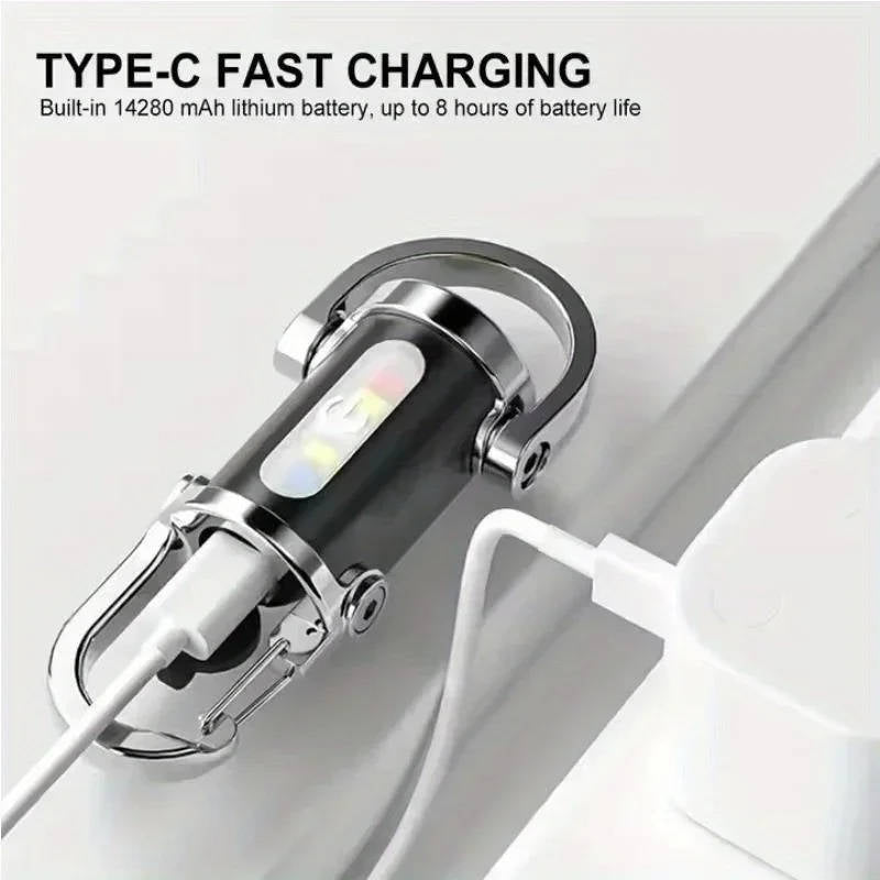 Rechargeable Keychain Flashlight Portable Compact